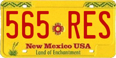 NM license plate 565RES