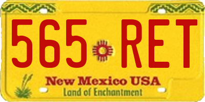 NM license plate 565RET