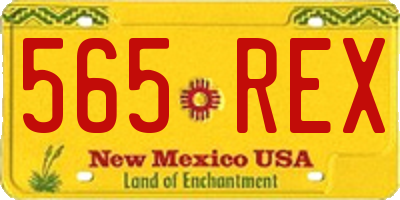 NM license plate 565REX