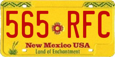 NM license plate 565RFC