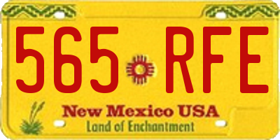 NM license plate 565RFE