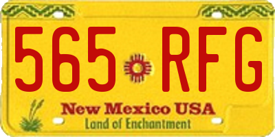 NM license plate 565RFG