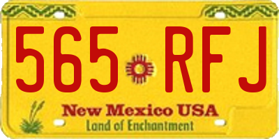 NM license plate 565RFJ