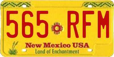 NM license plate 565RFM