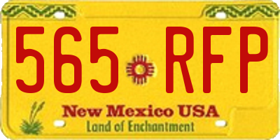 NM license plate 565RFP