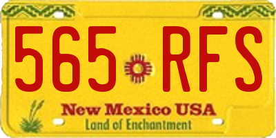 NM license plate 565RFS