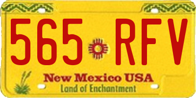 NM license plate 565RFV