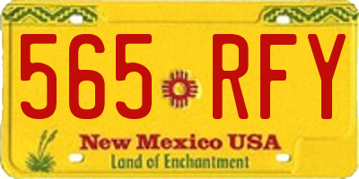 NM license plate 565RFY