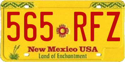 NM license plate 565RFZ