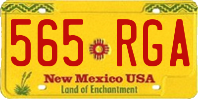 NM license plate 565RGA