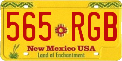 NM license plate 565RGB