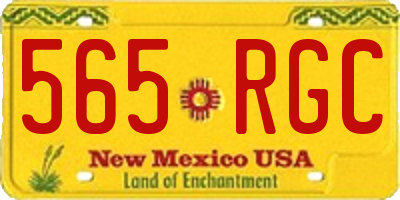 NM license plate 565RGC