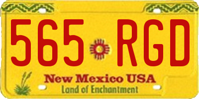 NM license plate 565RGD