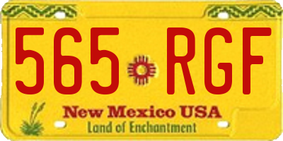 NM license plate 565RGF