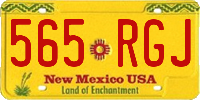 NM license plate 565RGJ