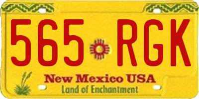 NM license plate 565RGK