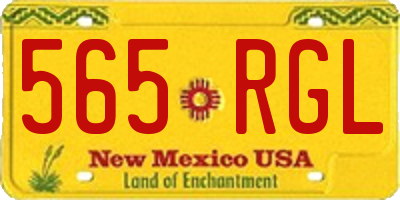 NM license plate 565RGL
