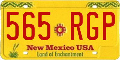 NM license plate 565RGP