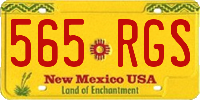 NM license plate 565RGS