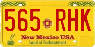 NM license plate 565RHK