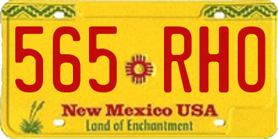 NM license plate 565RHO