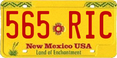 NM license plate 565RIC