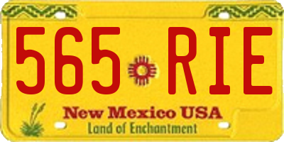 NM license plate 565RIE