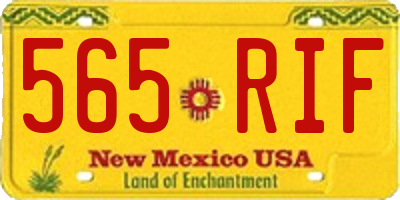 NM license plate 565RIF