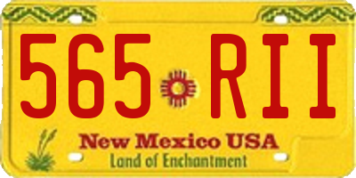 NM license plate 565RII