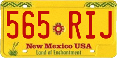 NM license plate 565RIJ