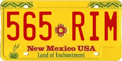 NM license plate 565RIM