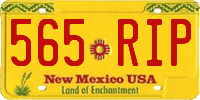 NM license plate 565RIP