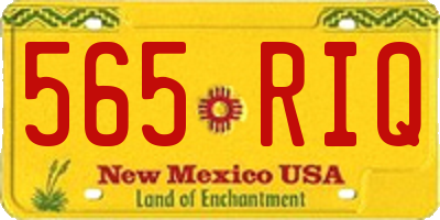 NM license plate 565RIQ