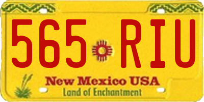 NM license plate 565RIU