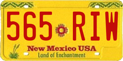 NM license plate 565RIW