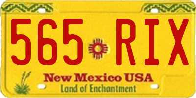 NM license plate 565RIX