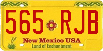 NM license plate 565RJB