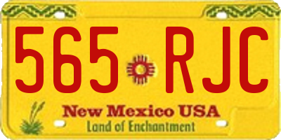 NM license plate 565RJC