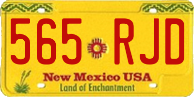 NM license plate 565RJD