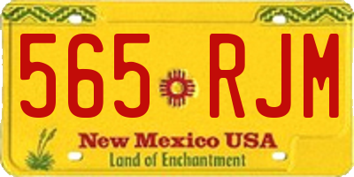 NM license plate 565RJM