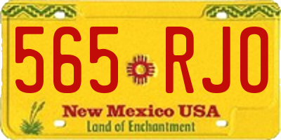 NM license plate 565RJO