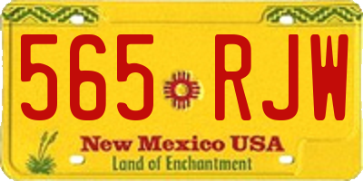 NM license plate 565RJW