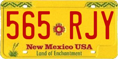 NM license plate 565RJY
