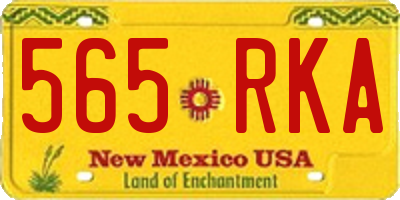 NM license plate 565RKA