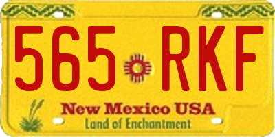 NM license plate 565RKF