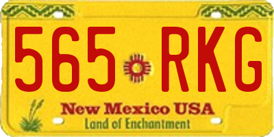 NM license plate 565RKG