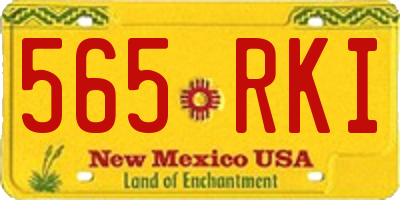 NM license plate 565RKI