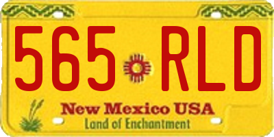 NM license plate 565RLD