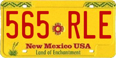 NM license plate 565RLE