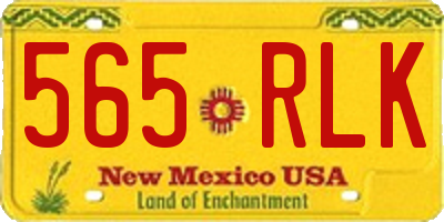 NM license plate 565RLK